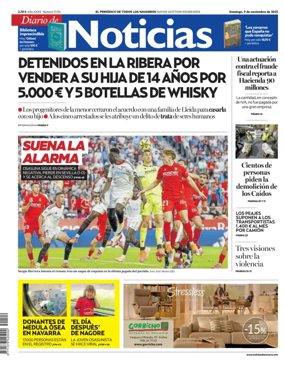 Cover of Diario de Noticias (Spain)