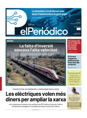 Cover of El Periódico de Catalunya (Català)