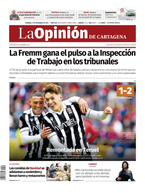 Cover of La Opinion de Murcia (Cartagena)