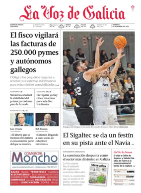 Cover of La Voz de Galicia (Arousa)