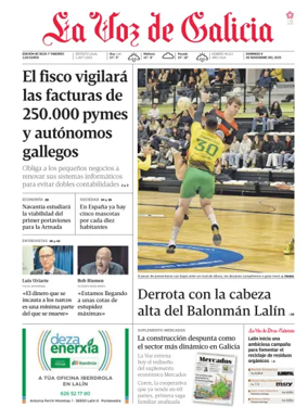 Cover of La Voz de Galicia (Deza)