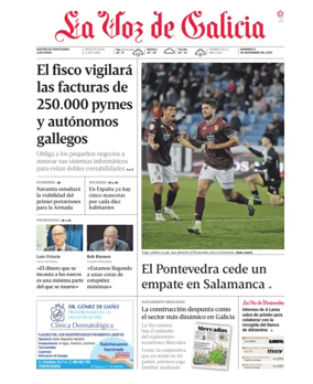 Cover of La Voz de Galicia (Pontevedra)