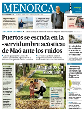 Cover of Menorca Diario Insular