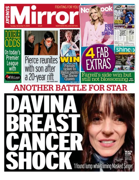 Cover of Sunday Mirror (Northern Ireland)