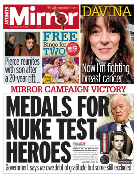 Cover of Sunday Mirror