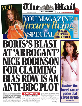 Cover of The Mail on Sunday