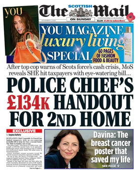 Cover of The Scottish Mail on Sunday