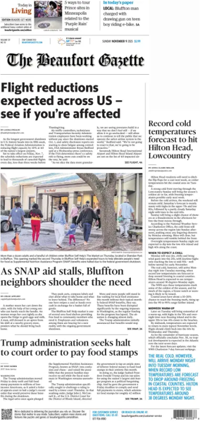 Cover of Beaufort Gazette (Sunday)