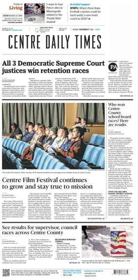 Cover of Centre Daily Times (Sunday)