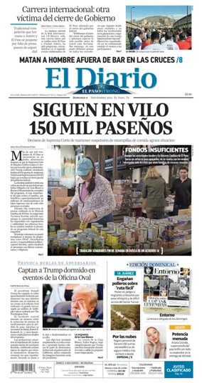 Cover of El Diario de El Paso
