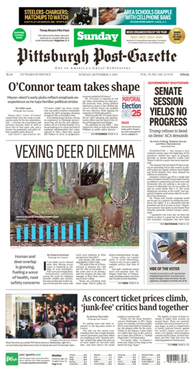 Cover of Pittsburgh Post-Gazette