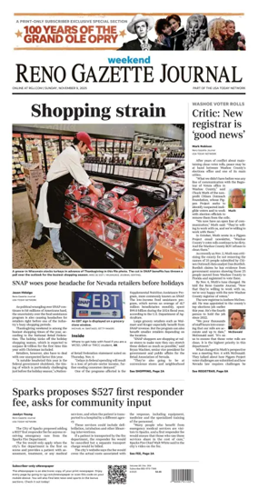 Cover of Reno Gazette Journal