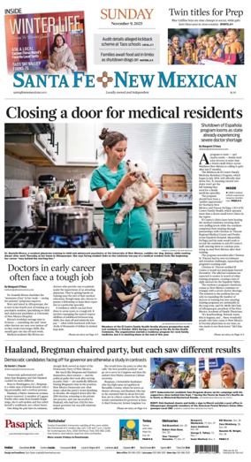 Cover of Santa Fe New Mexican