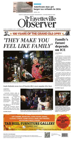 Cover of The Fayetteville Observer