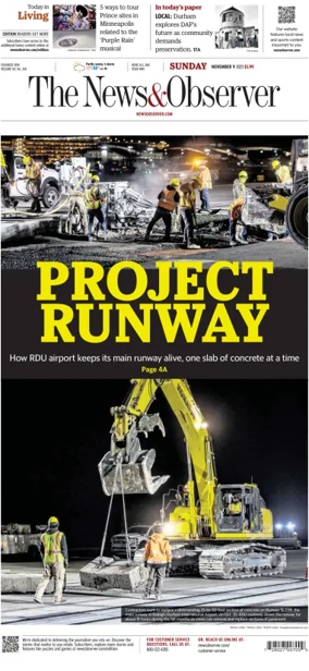 Cover of The News & Observer (Sunday)