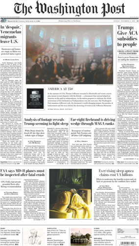 Cover of The Washington Post Sunday