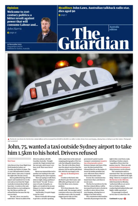 Cover of The Guardian Australia