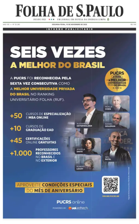 Cover of Folha De S.Paulo