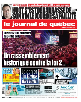 Cover of Le Journal de Quebec