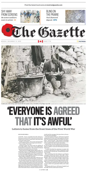 Cover of Montreal Gazette