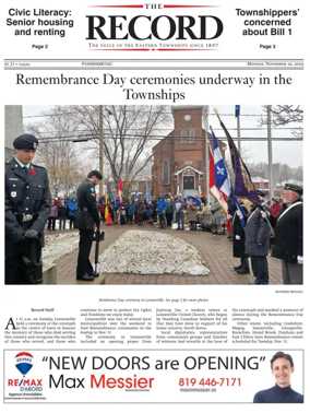 Cover of Sherbrooke Record