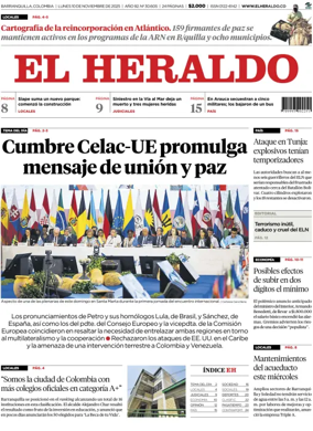 Cover of El Heraldo (Colombia)