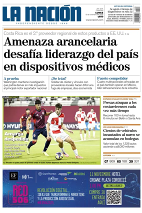 Cover of La Nacion (Costa Rica)