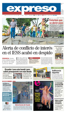 Cover of Diario Expreso