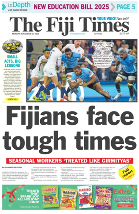 Cover of The Fiji Times