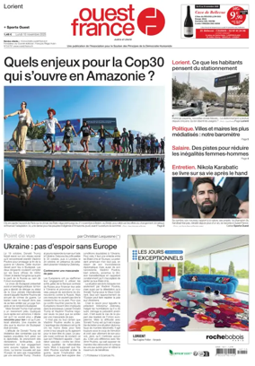 Cover of Ouest France (Lorient)