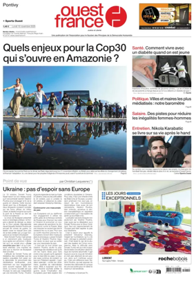 Cover of Ouest France (Pontivy)