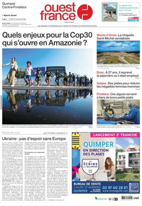Cover of Ouest France (Quimper)