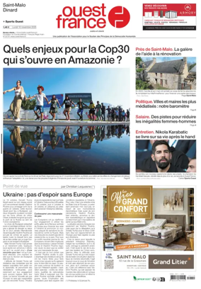 Cover of Ouest France (Saint-Malo)