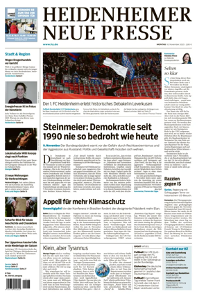 Cover of Heidenheimer Neue Presse