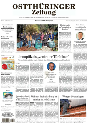 Cover of Ostthüringer Zeitung (Saale-Holzland-Kreis)