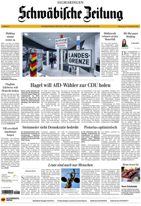 Cover of Schwaebische Zeitung (Sigmaringen)