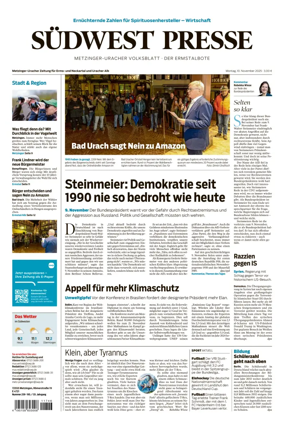 Cover of Südwest Presse (Metzinger Uracher Volksblatt / Der Ermstalbote)