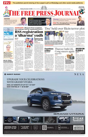 Cover of The Free Press Journal