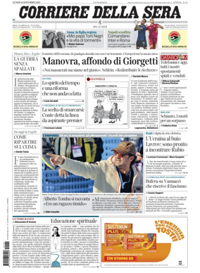 Cover of Corriere della Sera 