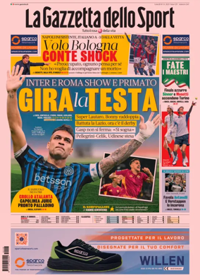 Cover of La Gazzetta dello Sport 