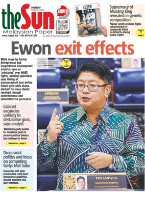 Cover of The Sun (Malaysia)