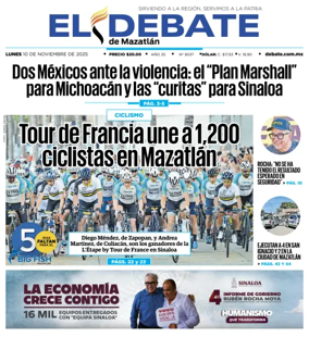 Cover of El Debate de Mazatlan