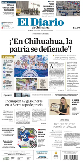 Cover of El Diario de Chihuahua
