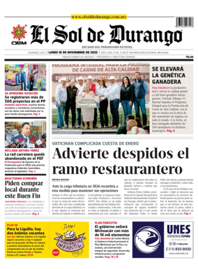 Cover of El Sol de Durango