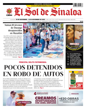 Cover of El Sol de Sinaloa
