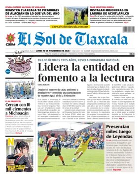 Cover of El Sol de Tlaxcala