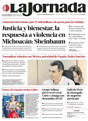 Cover of La Jornada