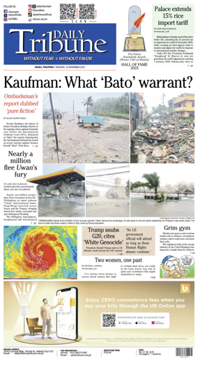 Cover of Daily Tribune (Philippines)