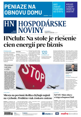 Cover of Hospodárske noviny