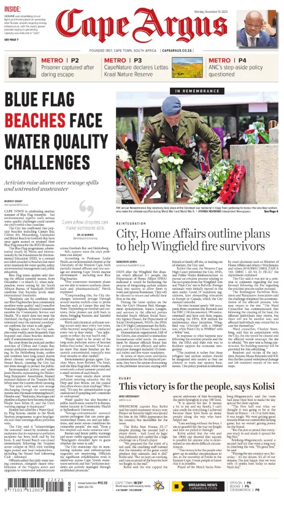 Cover of Cape Argus (PM Edition)